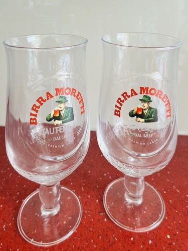 Birra moretti pint glasses - x,