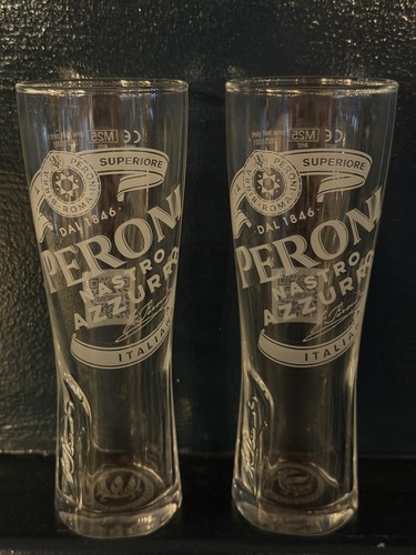 Peroni half pint glasses - peroni,